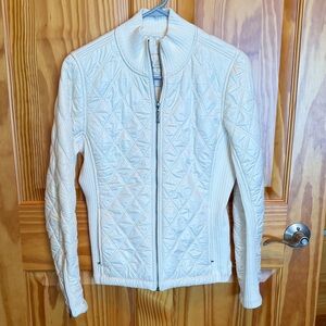 Prana Women's Off-White Quilted Puffer Jacket